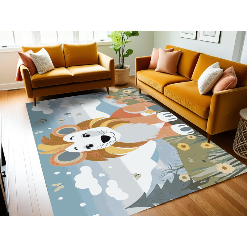 Tapis pour enfants East Urban Home, Rectangle de 5 pi x 8 pi