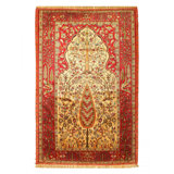 Double-Sided Persian Hand-knotted Silk Quchan Rug 4'6'' X 6'9''