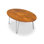 Sage Oval Coffee Table With Metal Legs