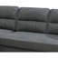 Ensemble de canapé modulaire réversible en polyfibre couleur ardoise
