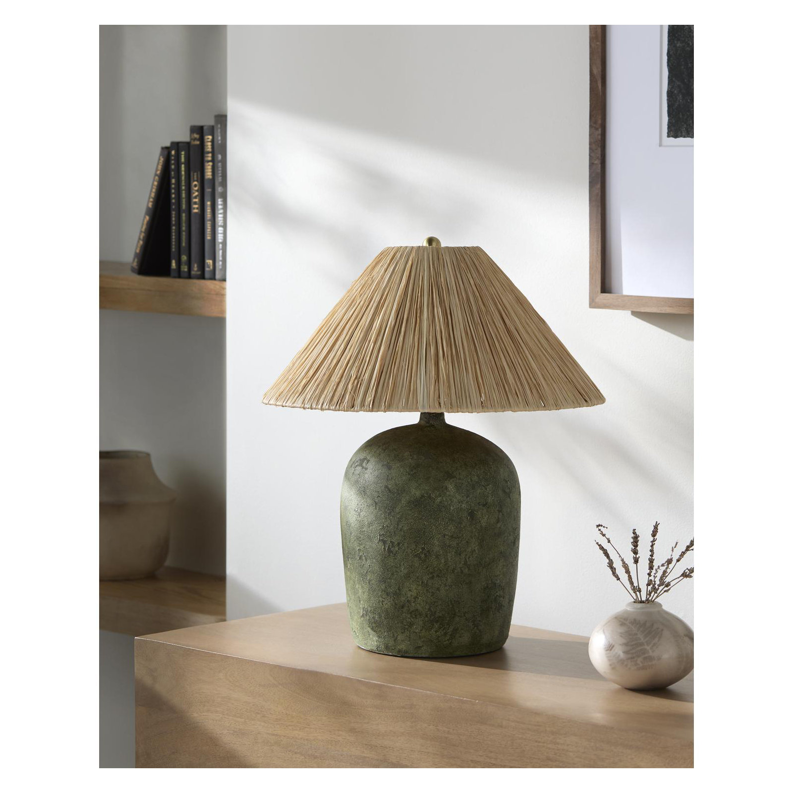 Danica Table Lamp, Green, Seagrass Empire