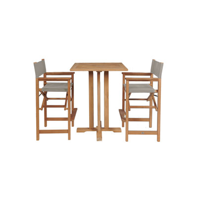 Captain 3 Piece Sunbrella Bar Height Dining Set