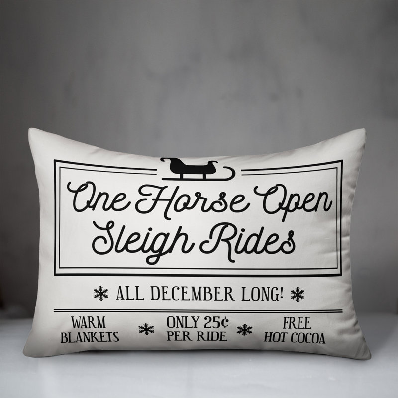  Sleigh Rides Rectangular Lumbar Pillow