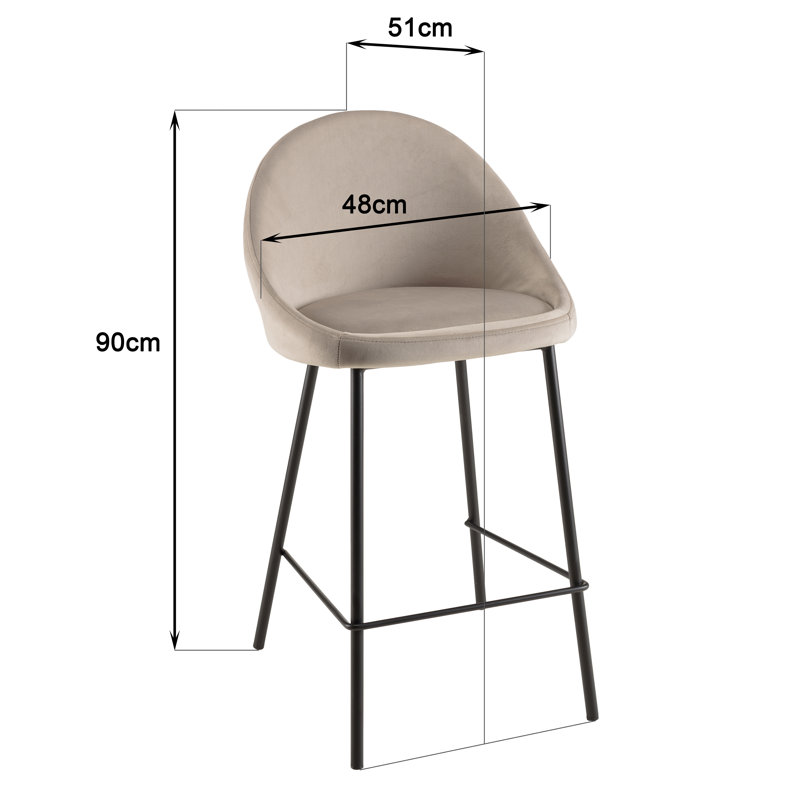 Osbourn Counter Stool with Metal Frame