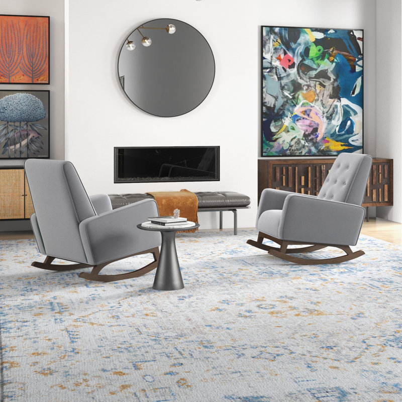 Chaise berçante, gris