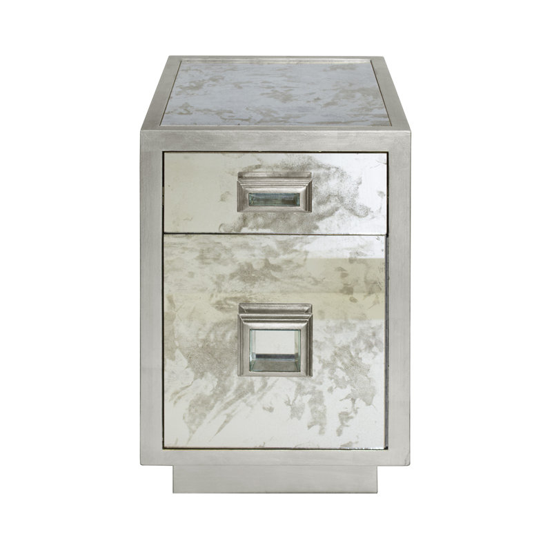 Cisco Solid Wood Accent Cabinet, Silver