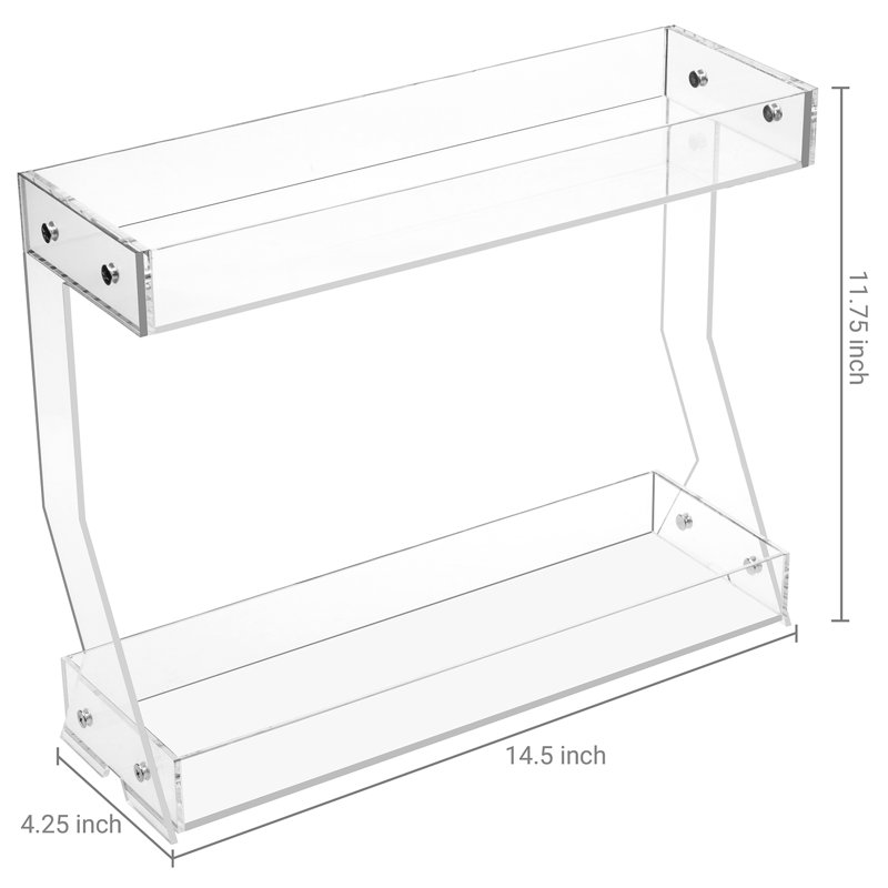 Acrylic 2 Compartments Makeup Organiser