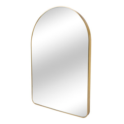 Arched Wall Mirror with Metal Frame