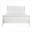 Full Size Wood &amp; Engineered Wood Traditional Sleigh Bed, Burnished White Louis Philippe Style Bed Frame for Bedroom