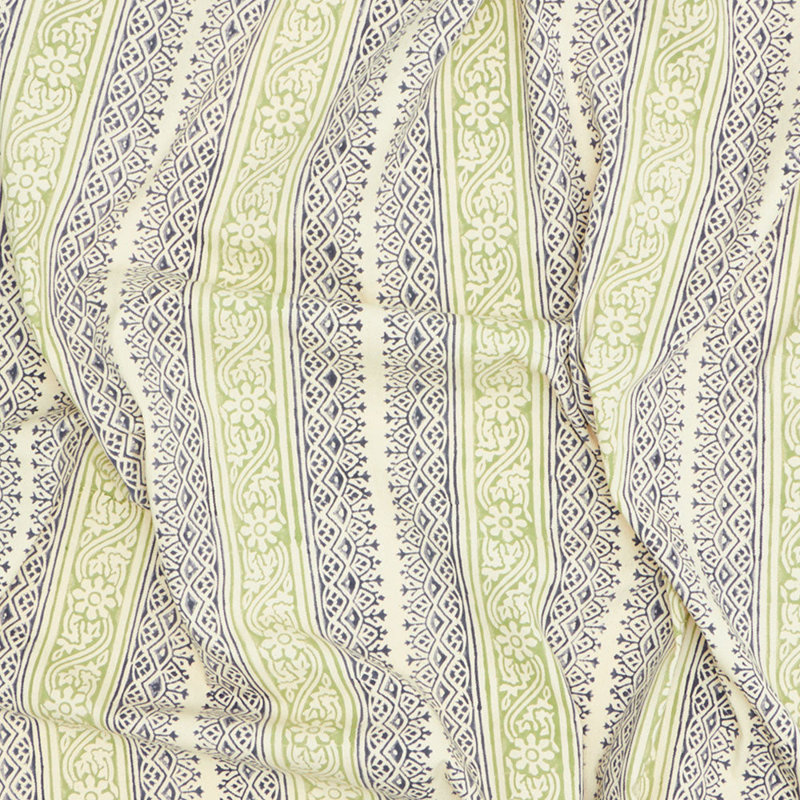 Striped Shower Curtain, Navy/Sage