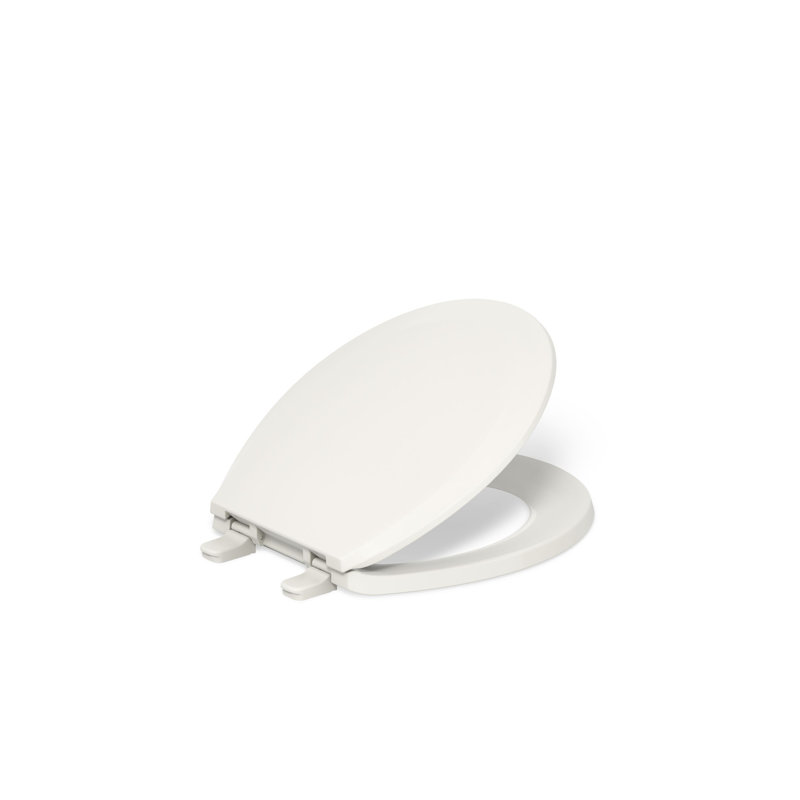 Lustra with Quick-Release Hinges Toilet Seat, Biscuit, Elongated
