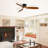 Shandi 52" 3 Blades Modern Intelligence flush mount ceiling fan with LED Lights,Remote Control-639990618