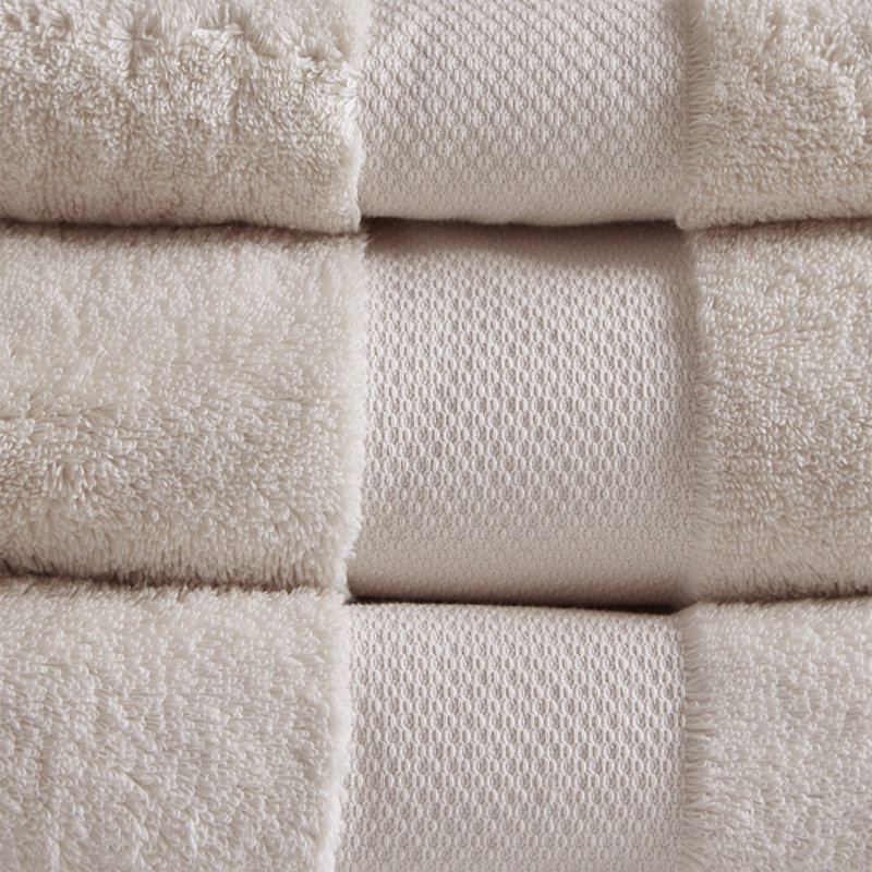 Cotton 6 Piece Bath Towel Set, Blush