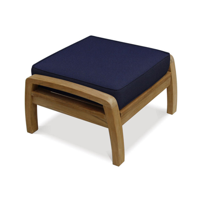 Repose-pieds d'extérieur avec coussin Somerset, Toile bleu marine Sunbrella®