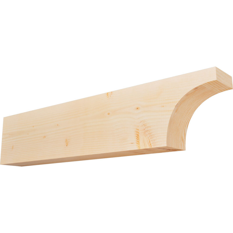 Queue de chevron lisse Huntington, Sapin de Douglas, 10"H x 5 1/2"W x 48"L