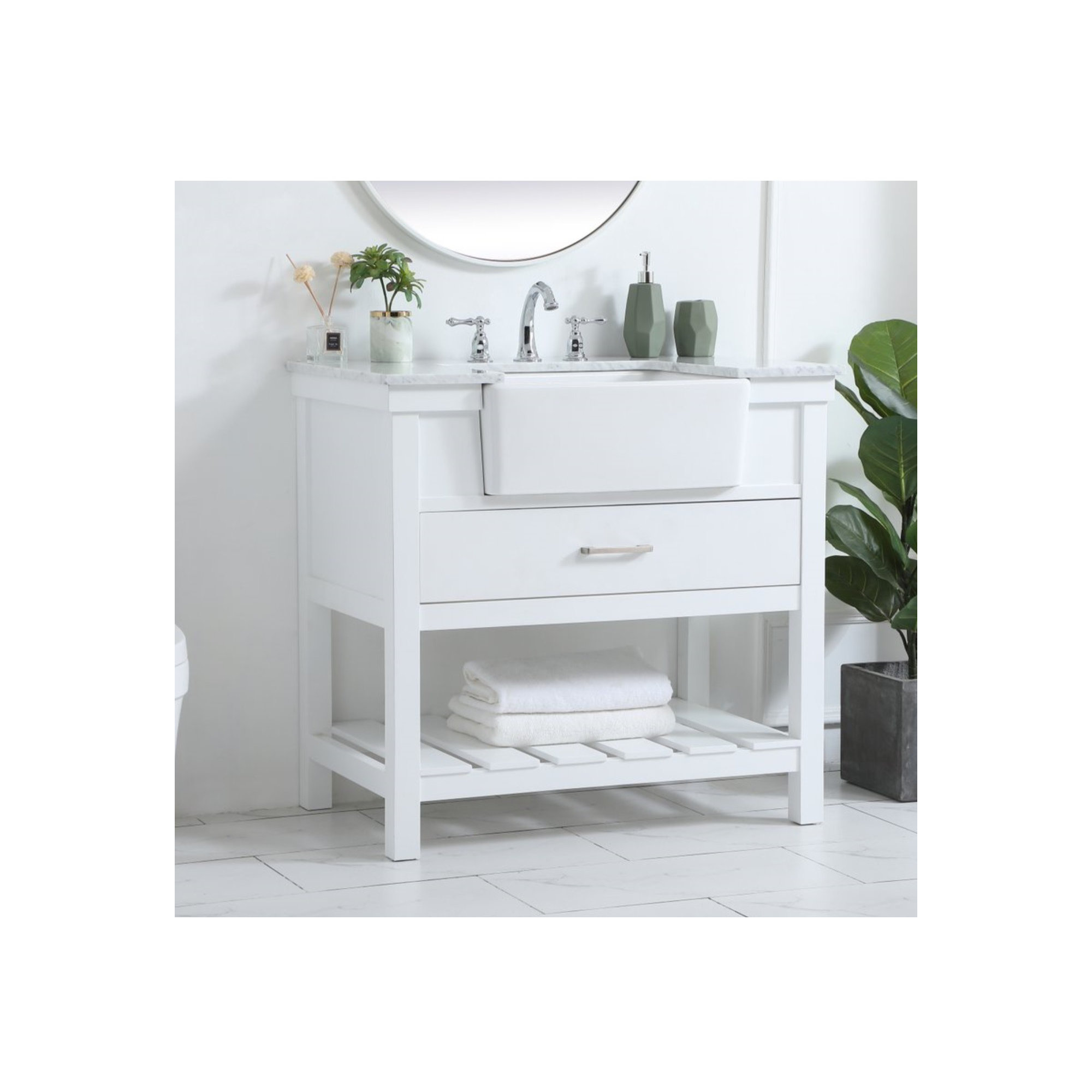 Pelaghia 36'' Single Bathroom Vanity, White