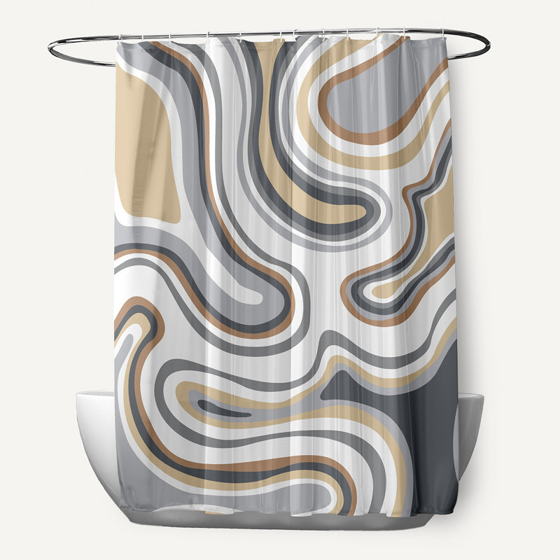 Rideau de douche simple Whitbeck, Taupe/beige