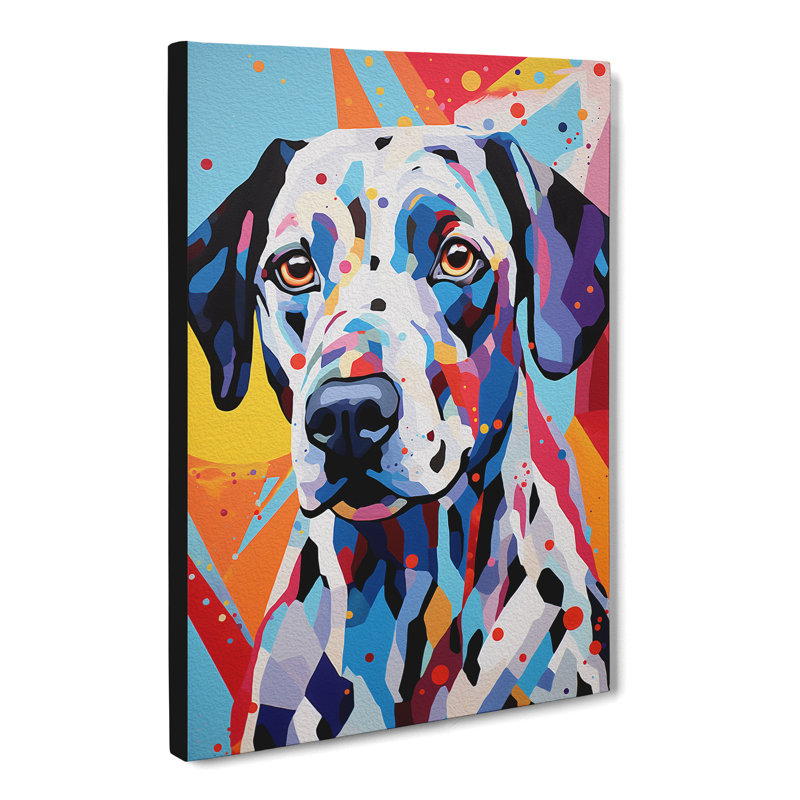 Dalmation Geometric No.2 - Wrapped Canvas, 60cm H x 40cm W x 3cm D