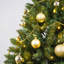 Arbre de Noël artificiel 7,5 pi pré-éclairé: 550 lumières à DEL blanc chaud, 1350 pointes en PVC et aiguille dure, conception à branches articulées, support en métal robuste, apparence réaliste-1251960108