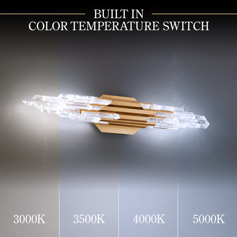 Organza 1 - Light LED Bath Bar, Aged Brass