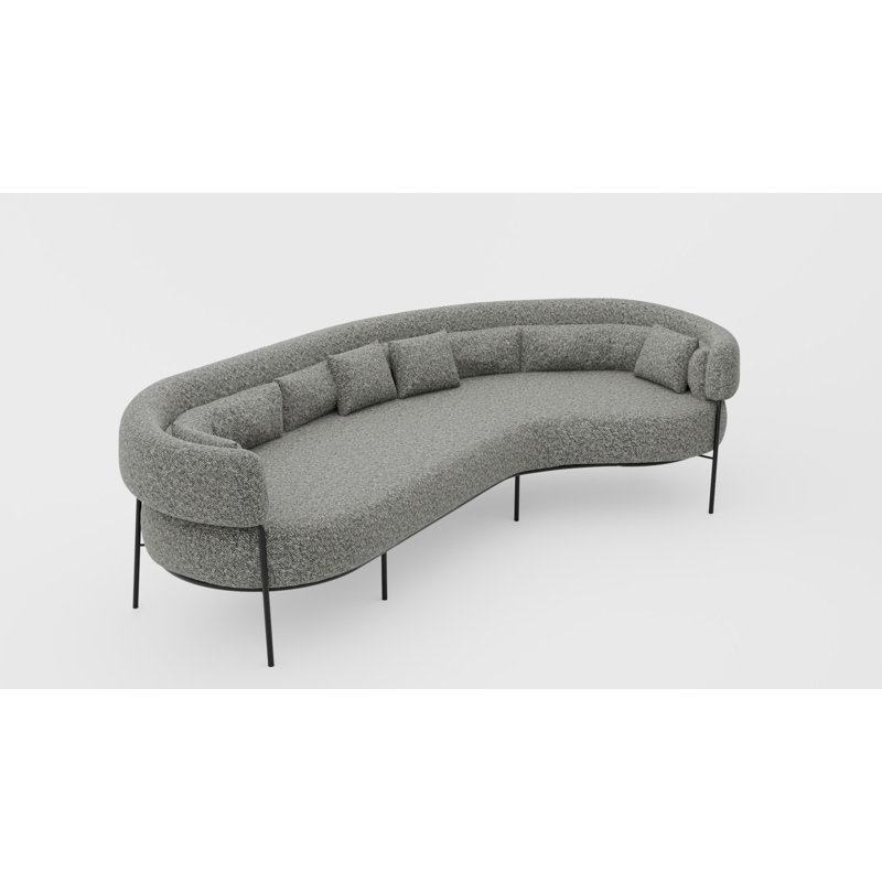 Taquanna 168cm Wide Curved Patio Sofa