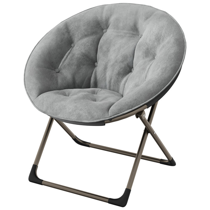 Upholstered Accent Chair, Gold, Light Grey