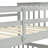 Twin Over Full Gray Bunk Bed Of Wood, Equipped With And Features, Strong Pine Build, Can Be Split Into Two For Added Convenience, No Spring Box Necessary, Top Handrail - Length Protection, Bottom