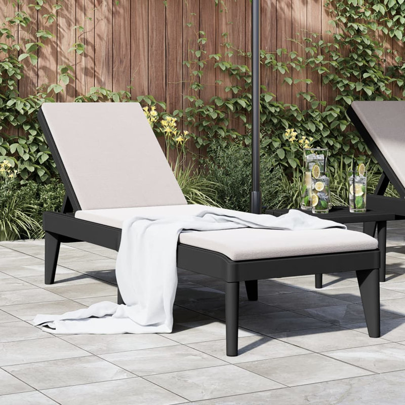 George Oliver Sun Lounger 73.2"X23.6"X11.4" PP, Anthracite