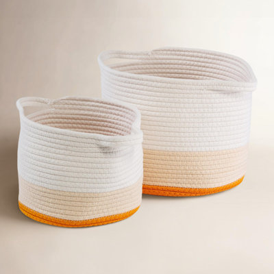 Ensemble de 2 paniers en tissu