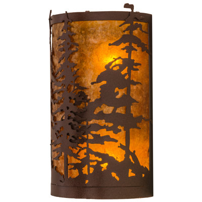Rustic Lodge Flush Mounted Sconce