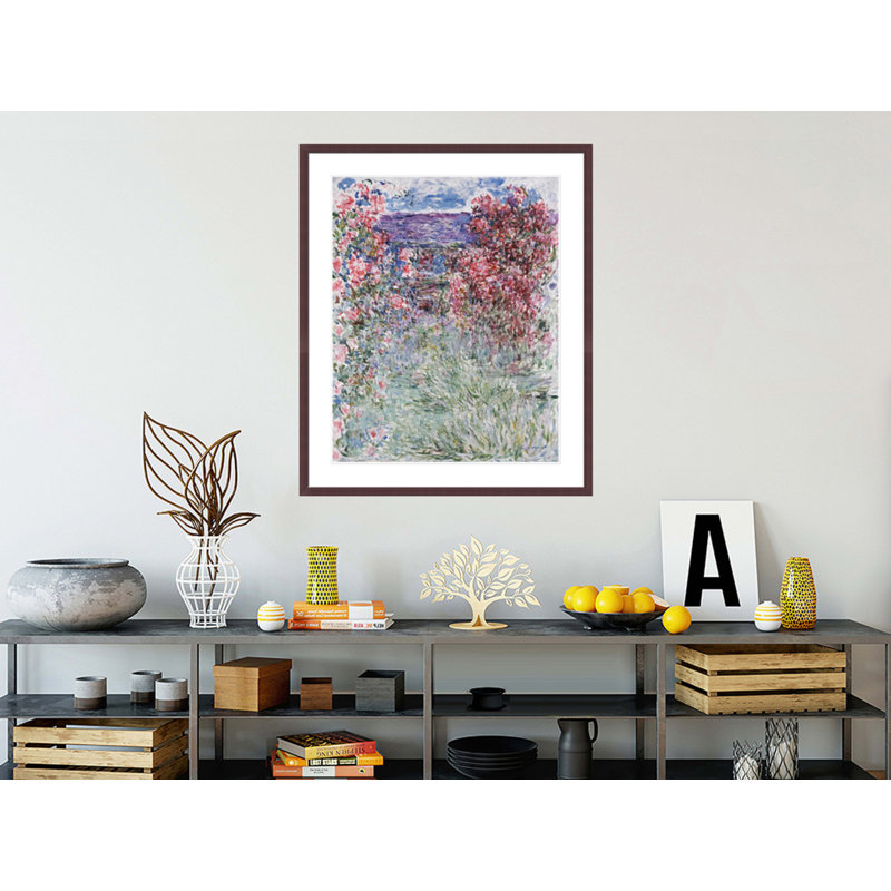 «The House In The Roses» par Claude Monet, impression giclée encadrée, H 40,28 po x l 33,5 po