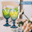 Ensemble de 6 verres à vin rétro avec verres à eau en verre de 10 oz
