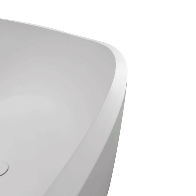 63"  Solid Surface Deep Soaking Bathtub