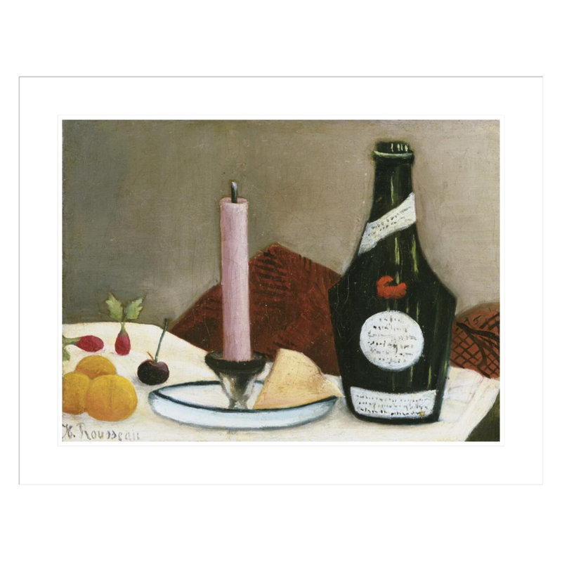 «The Pink Candle» par Henri Rousseau, impression giclée sur cadre, 23.42" H x 29.5" W