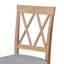 Ensemble de 2 chaises de salle à manger élégantes avec pieds en bois massif et siège rembourré