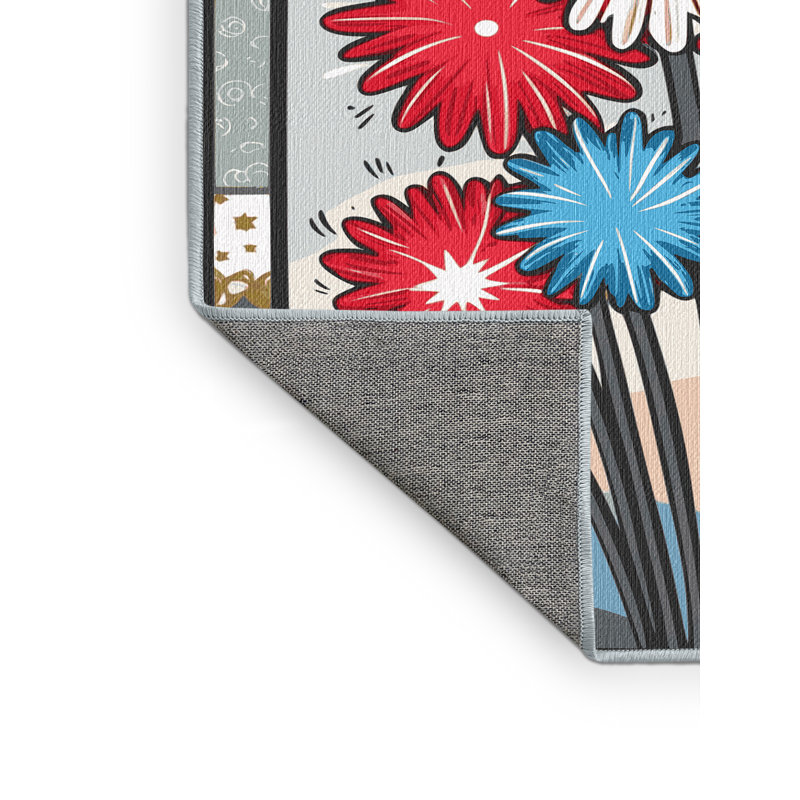 Tapis de fête des Fêtes Ginza Six, Rectangle 7 pi x 9 pi
