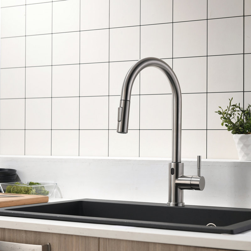 FLG Pull Down Touchless Kitchen Faucet, Brushed Nickel