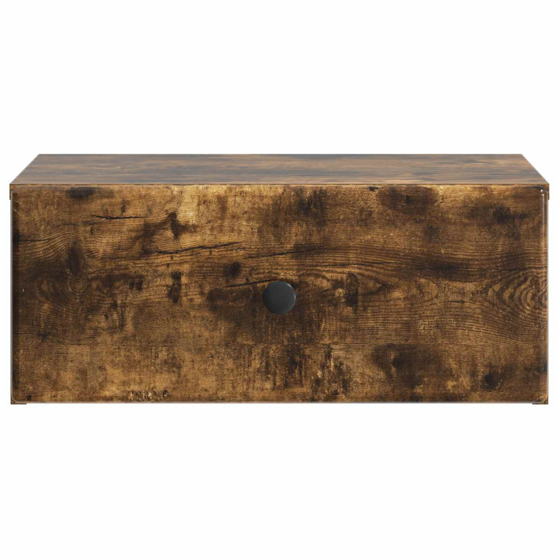 49cm W Manufactured Wood Bedside Table, Smoked Oak