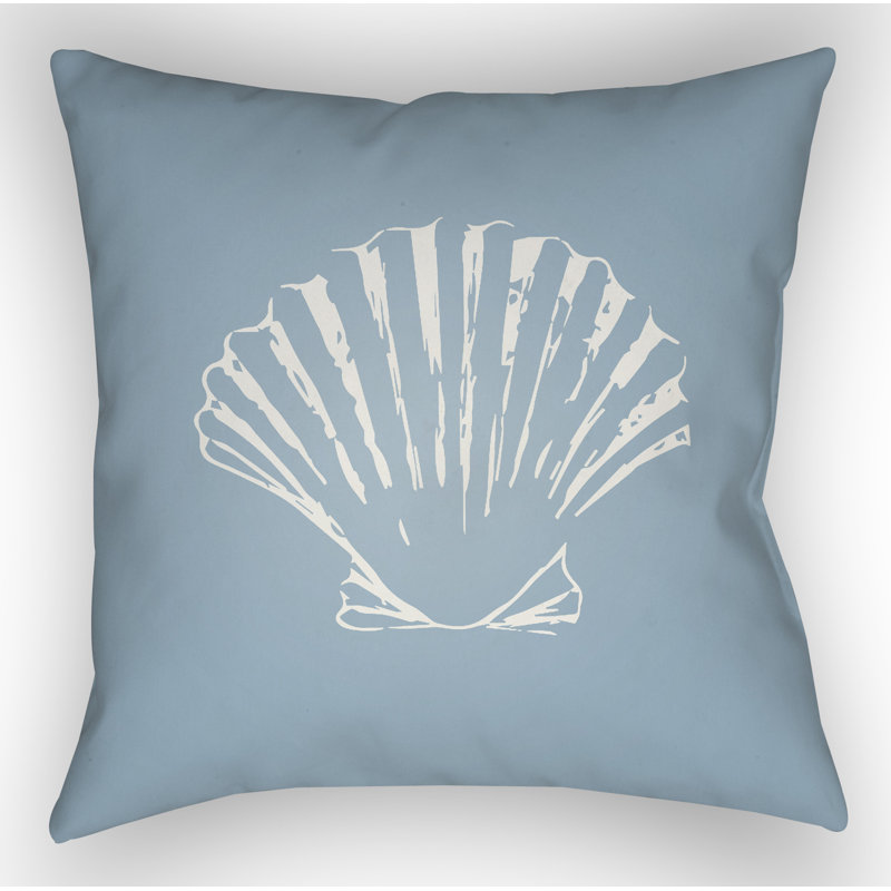 Outdoor Throw Pillow, 18" H x 18" W x 4" D, Gray