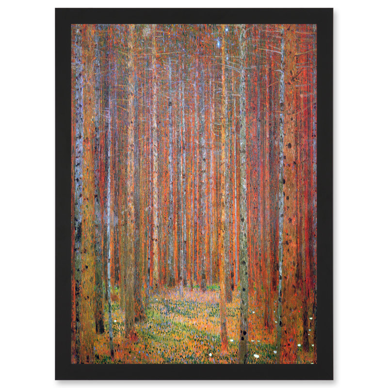 Tannenwald Landscape Autumn Trees by Gustav Klimt - 1 Piece Single Picture Frame Wall Art