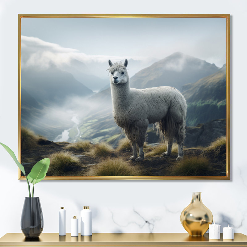 Alcapas Mountain Majesty - impression, H 24 po x l 32 po x P 1 po, Cadre flottant doré