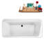 1501.1mm x 701mm Freestanding Soaking Acrylic Bathtub-60964429