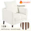 Fauteuil club l 29,53 po avec pieds en bois massif et coussin-112890365