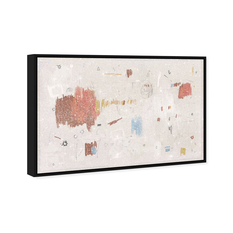 Expression Wall Canvas Abstract Print by Oliver Gal, Black Frame, 15 x 10, 31"H x 46"W, Black Frame
