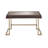 Espresso Synthetic Leather & Champagne Desk Table