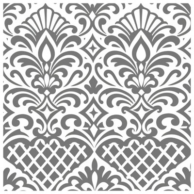 Gray Damask Pattern Comforter