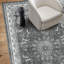 Tapis bohémien à motif floral rétro, lavable à la machine, tapis intérieur antidérapant-740423613