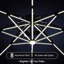 Parasol en porte-à-faux rond avec base 11 pi Lilibeth, bleu marine-365292830