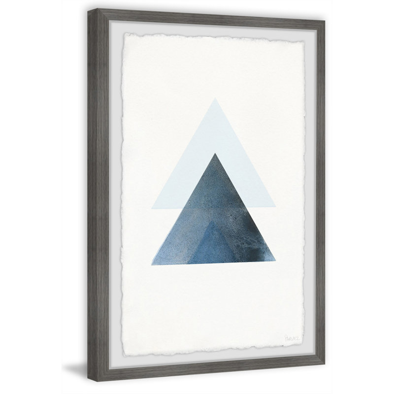 «Blue Triangle Magic», reproduction encadrée, H 18 po x l 12 po x P 1,5 po