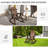 Reclining Wooden Outdoor Rocking Adirondack Chair,Walnut
